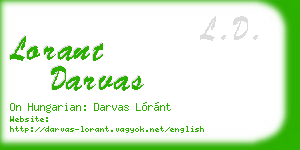 lorant darvas business card